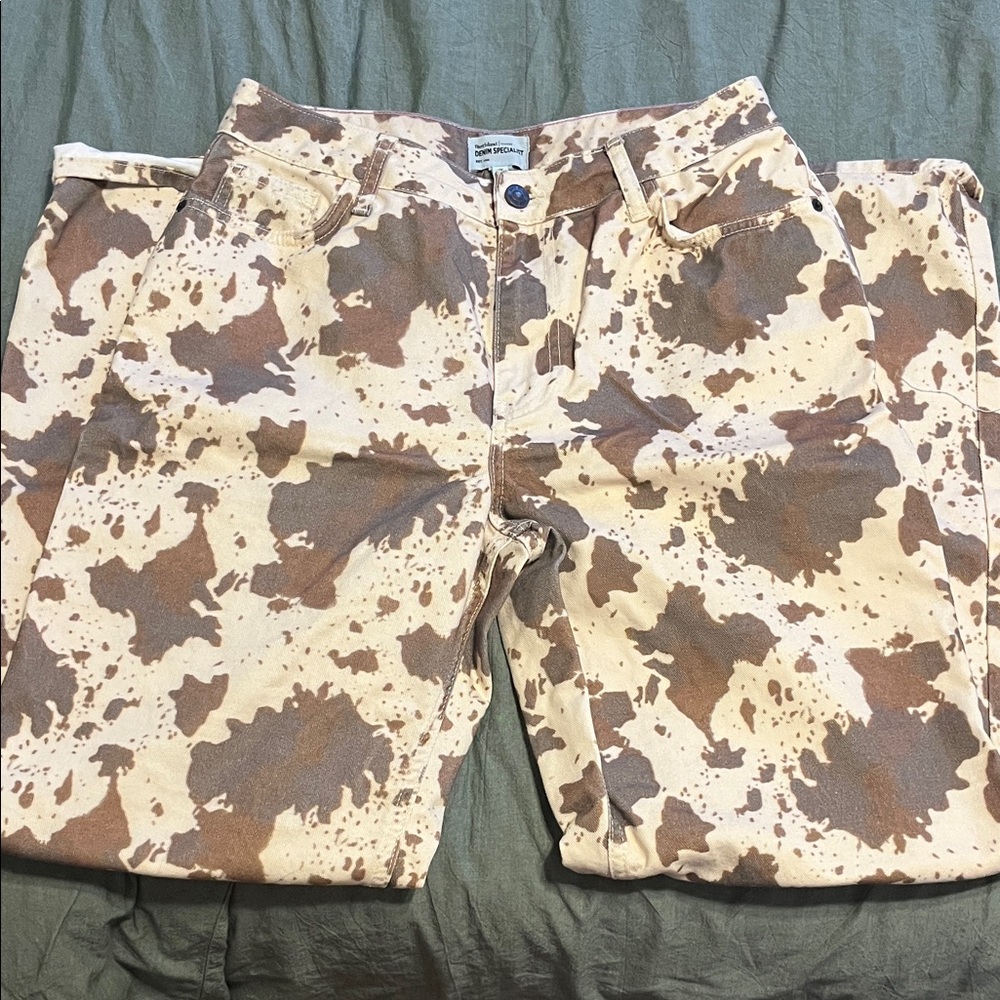 River island cow print jeans
